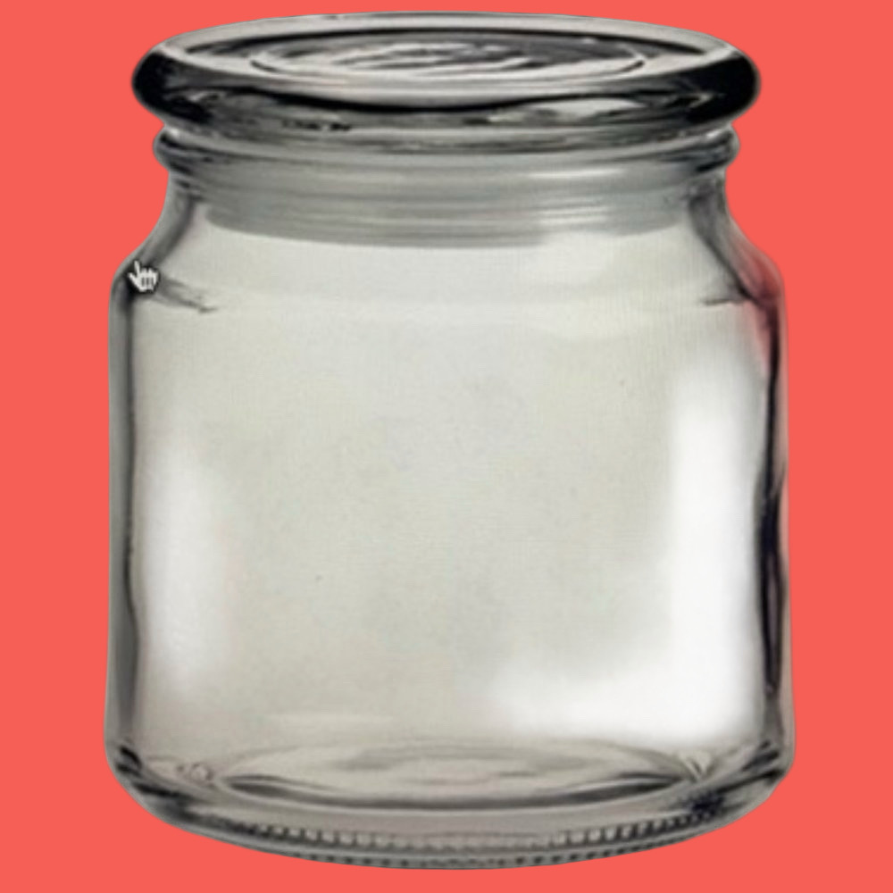 Set of 2 ~ 16 oz Wide Mouth Glass Apothecary / Candle Jars NWOT